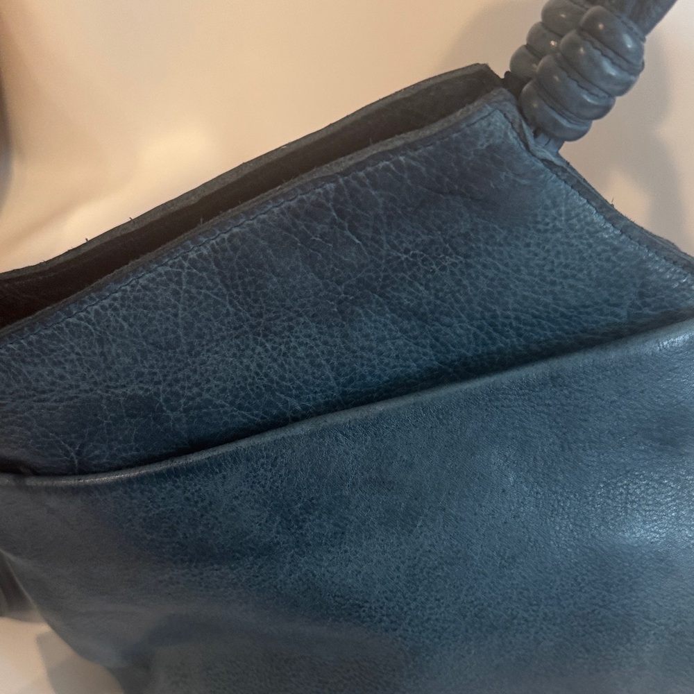 latico Navy Blue Leather Tote with Detachable Strap - Picture 9 of 15